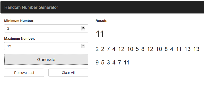 Check out "Simple Random Number Generator": A No Download Web App...